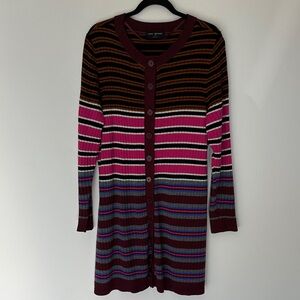 Lane Bryant Multicolor Striped Cardigan 22/24